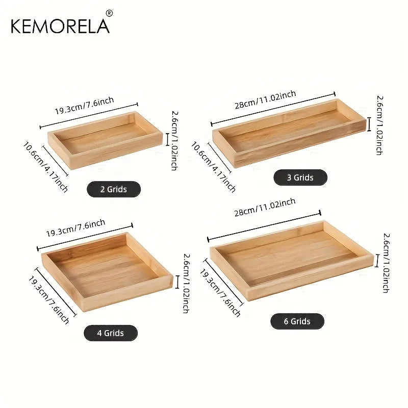 Afralia™ Bamboo Wooden Rectangular Tea Tray | Elegant Tea Cup Stand Tray for Dining