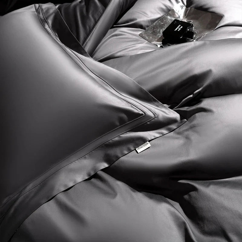 Afralia™ Luxury Solid Color 1000TC Egyptian Cotton Bedding Set: 4Pcs