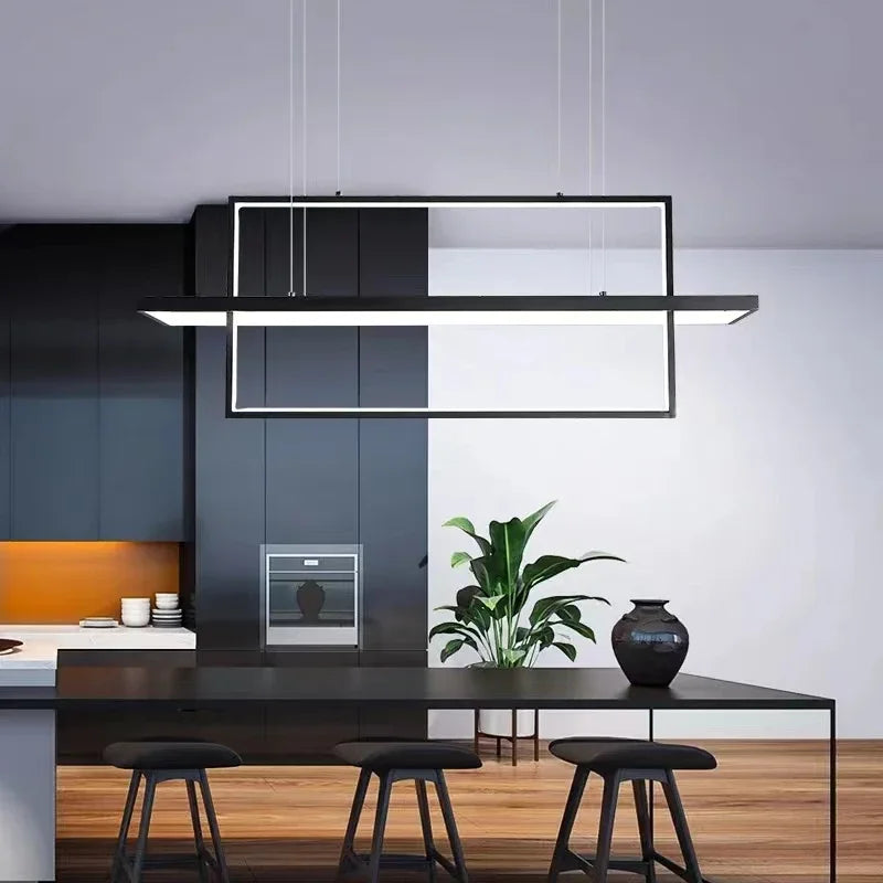 Afralia™ LED Rectangle Pendant Lights for Dining Room and Kitchen