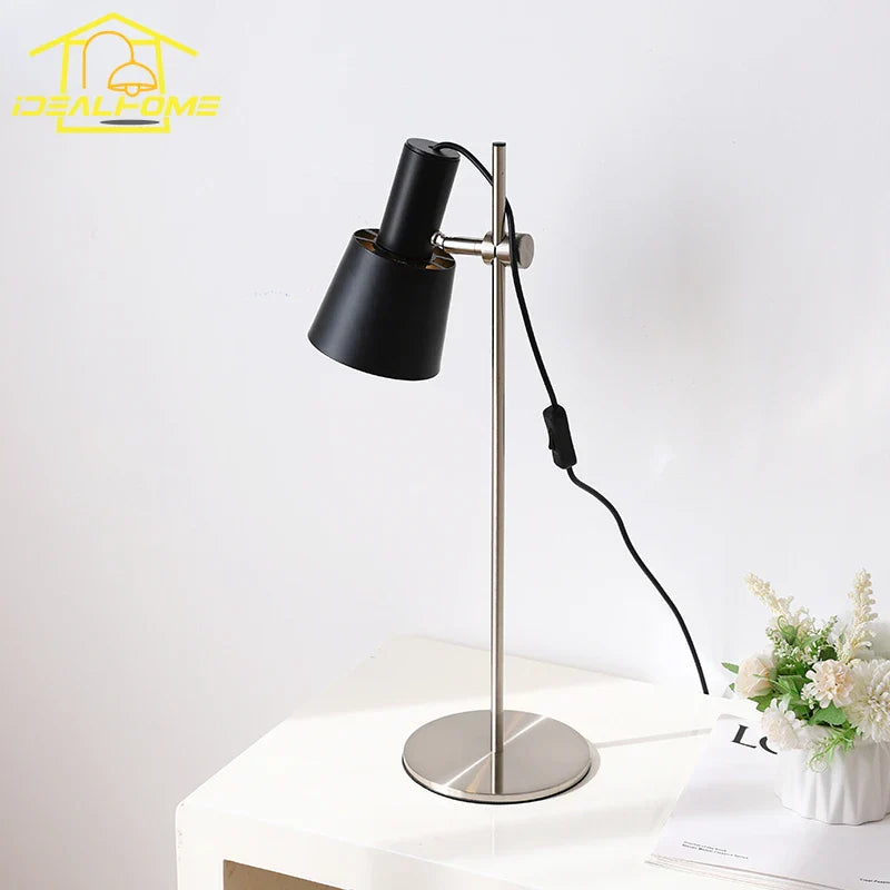 Afralia™ Retro LED Adjustable Table Lamp E27 Red/Orange/Black Modern Design Bedside Desk Light