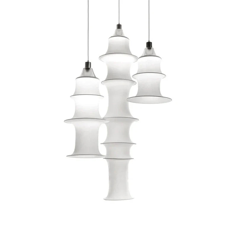 Afralia™ Wabi Sabi Minimalist Fabric Pendant Lights for Living, Dining, and Bedroom