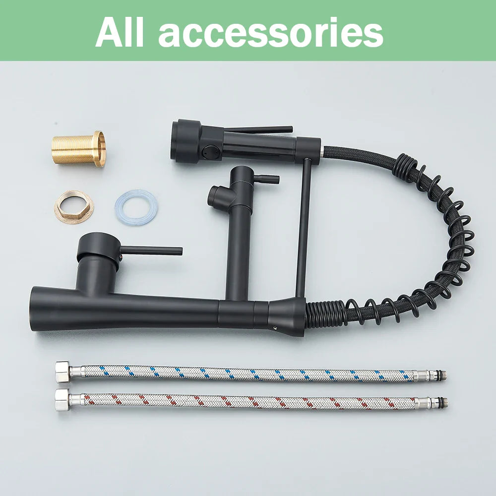 Afralia™ Spring Pull Down Kitchen Faucet with Swivel Spout Mixer Tap