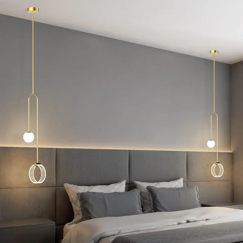 Afralia™ Luxury Double-Headed Small Chandelier for Modern Bedroom Bedside