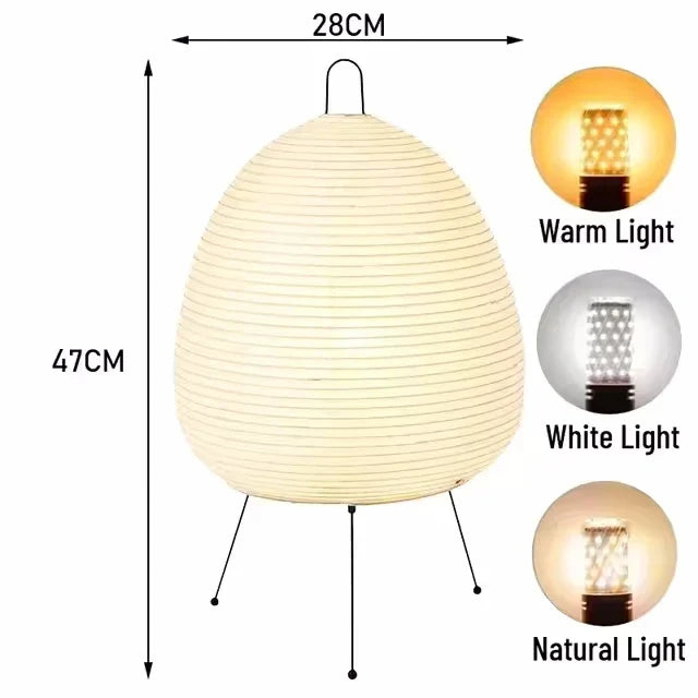 Afralia™ Rice Paper Floor Lamp for Living Room Bedroom (E27 Bulb)