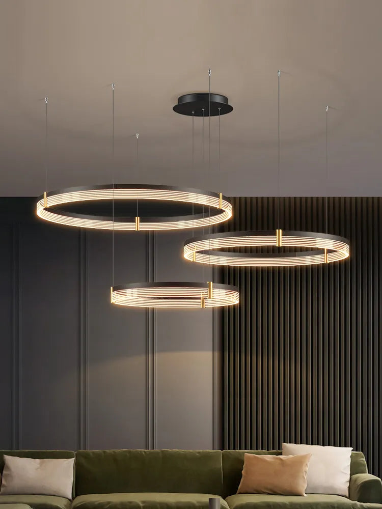 Afralia™ Simple Modern LED Chandelier - Luxury Nordic Design for Living Room, Bedroom, and Restaurant