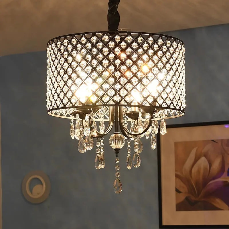 Afralia™ Elegant Crystal Chandelier Ceiling Light for Dining Room & Bedroom