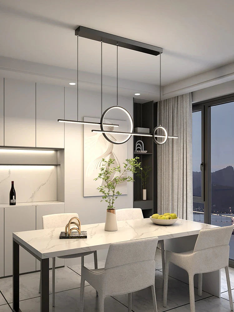 Afralia™ LED Restaurant Chandelier: Modern Nordic Design Ceiling Pendant Lights for Living & Dining Rooms