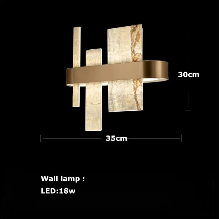 Afralia™ Gold Marble LED Dimmable Chandelier: Elegant lighting for Dining & Living Rooms