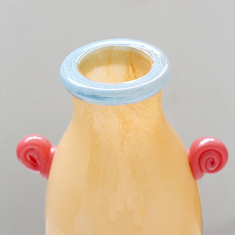 Afralia™ Glass Vase with Candy Handle for Home Decor and Floral Arrangements