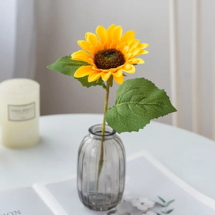 Afralia™ Sunflower Silk Flowers Set for Home Decor, Weddings, and Scrapbooking