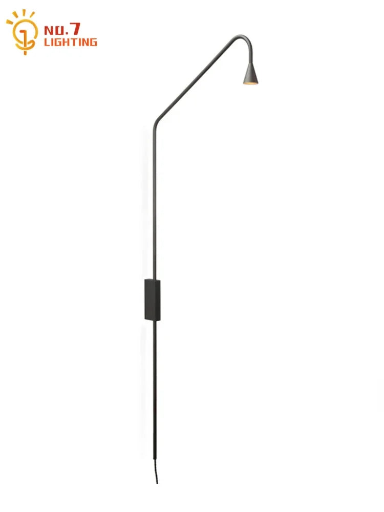 Afralia™ Modern Trizo Swing Arm Wall Lamp LED Indoor Lighting for Living Room Bedroom