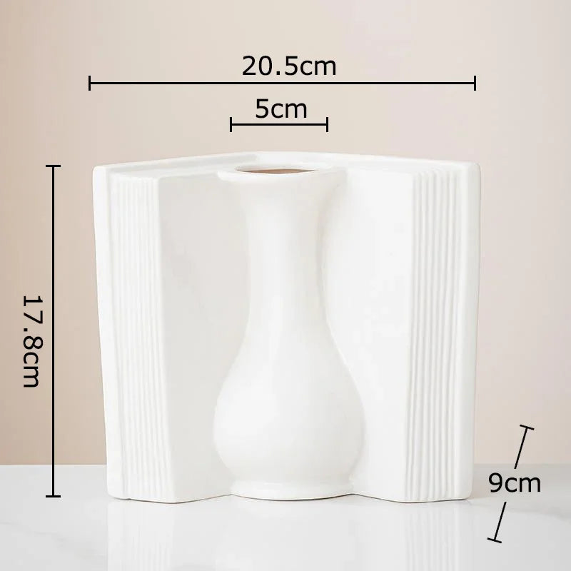 Afralia™ Creative Flowers Desk Decoration Vase | Artificial Floral Decor for Aesthetic Rooms