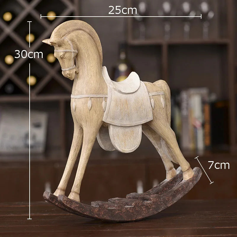 Afralia™ Resin Horse Statue Creative Artwork Desk Decoration Modern Home Decor