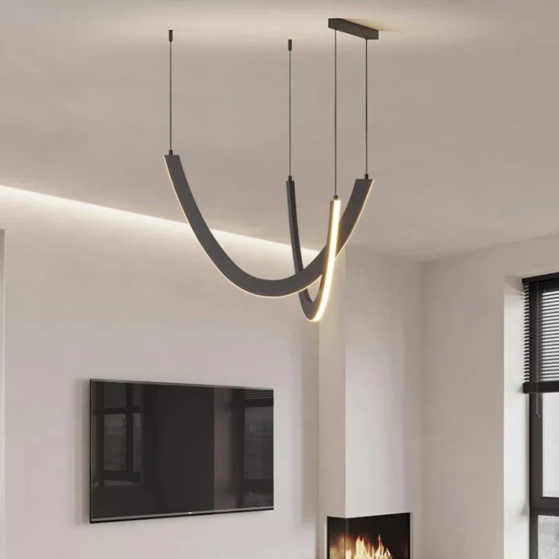 Afralia™ Modern LED Pendant Light Chandeliers for Living Room and Dining Room