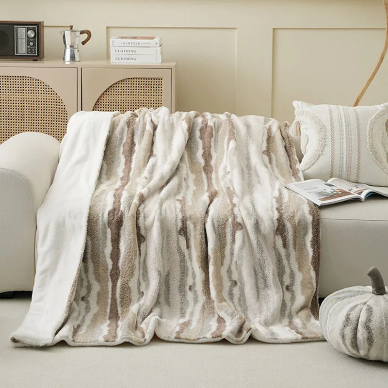 Afralia™ Arctic Velvet Faux Rabbit Throw Blanket | Cozy, Warm, & Luxurious Comfort Blanket
