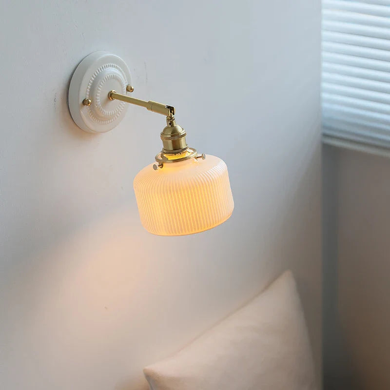 Afralia™ Ceramic LED Wall Lamp Bedroom Kitchen Bathroom Mirror Bedside Stair Light