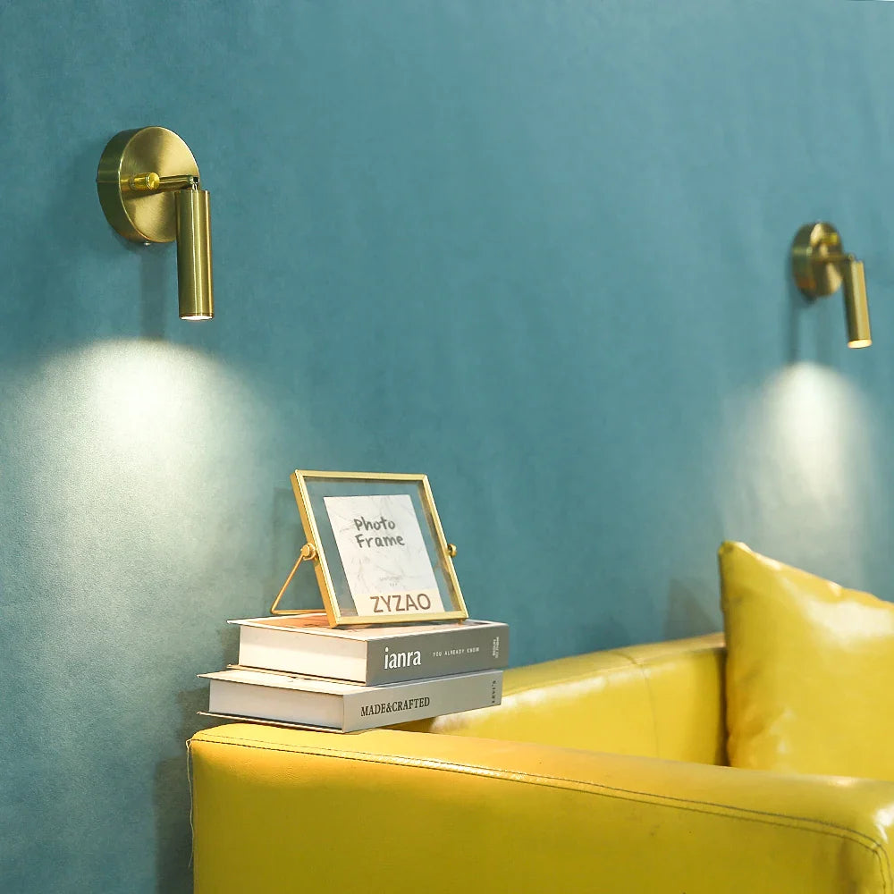 Afralia™ LED Wall Lamp: Modern Warm Light with Knob Switch for Living Room, Bedroom, Hotel