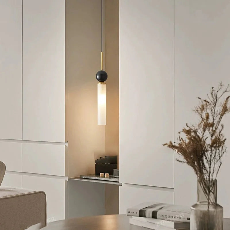 Afralia™ Marble Pendant Lights: Copper Finish, G9 Bulb, Adjustable Cord for Dining Room, Kitchen