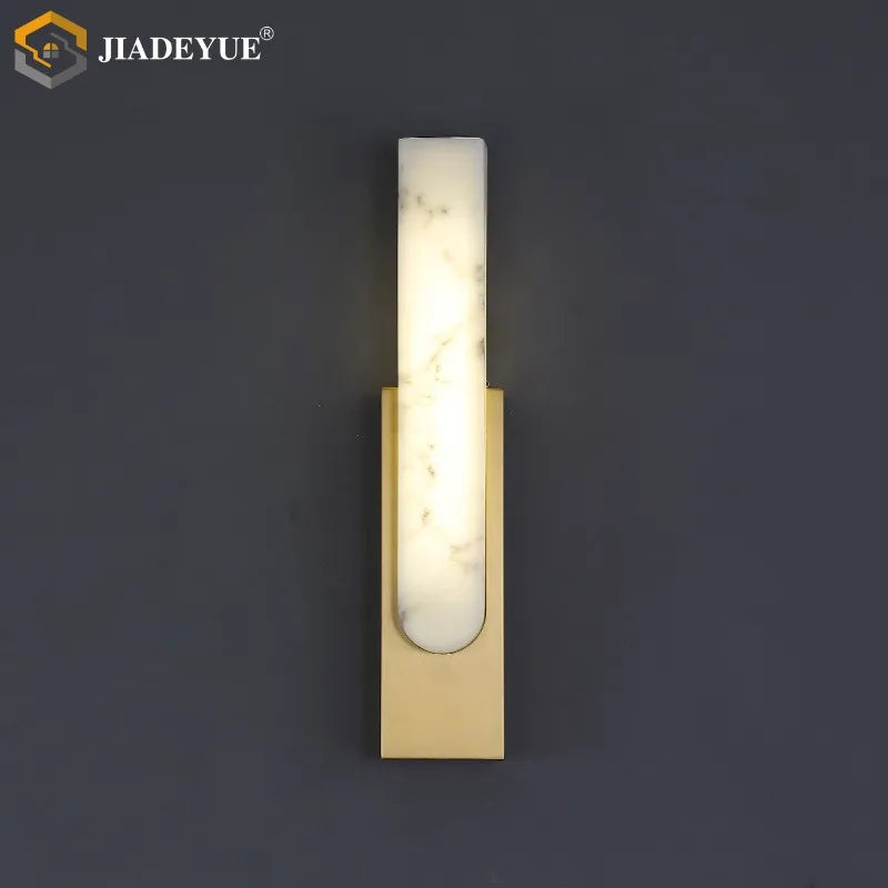 Afralia™ Modern Long Marble LED Wall Lamp for Bedroom, Living Room, Corridor - 110V 220V