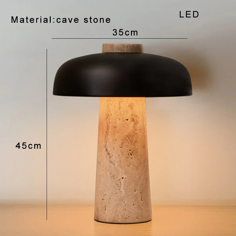 Afralia™ Stone Table Lamp | Luxury Desk Light for Living Room & Foyer Decor
