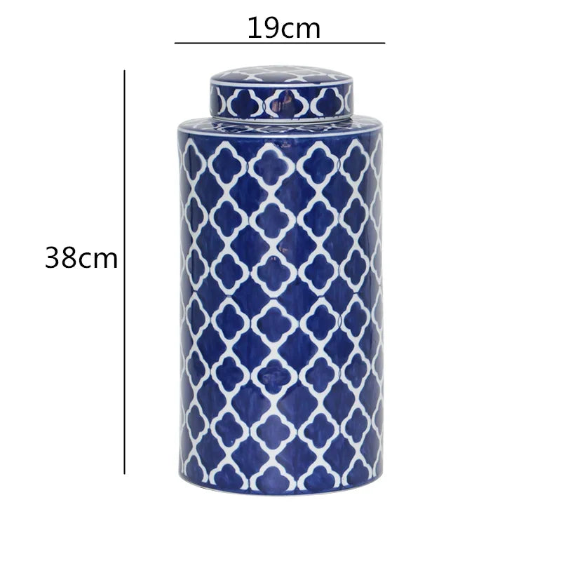 Afralia™ Chinese Retro Ceramics Golden Vase with Cover for Home Décor and Organization