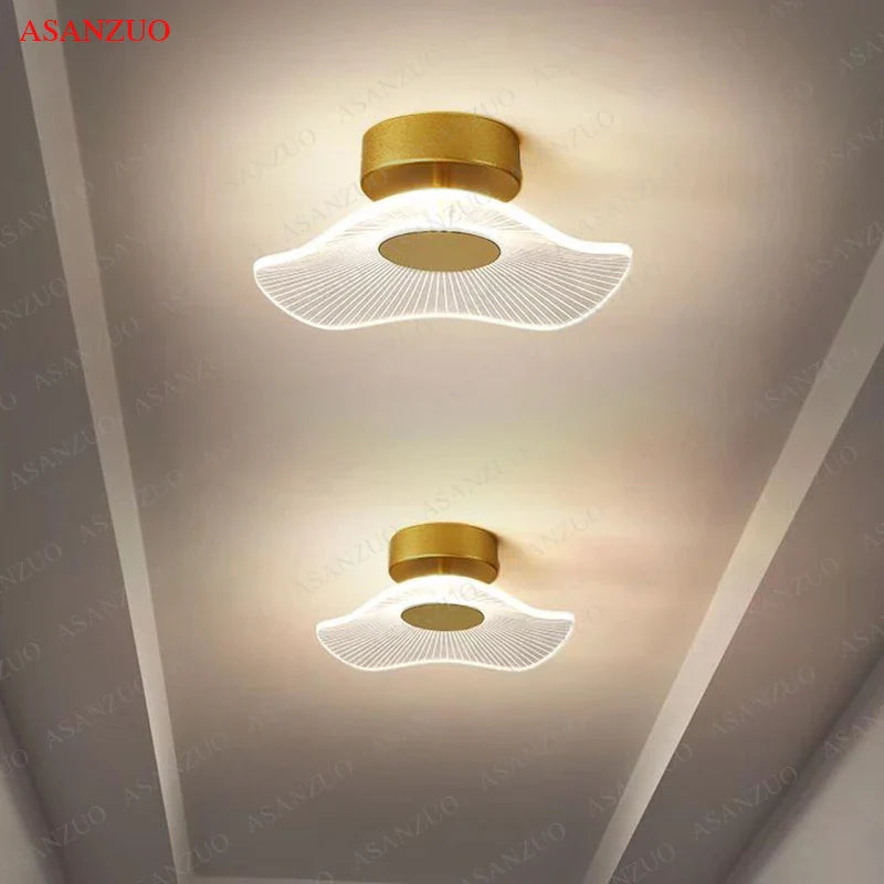 Afralia™ Lotus Leaf Ceiling Light: Nordic Minimalist Design for Porch Corridor Aisle Bedroom Balcony