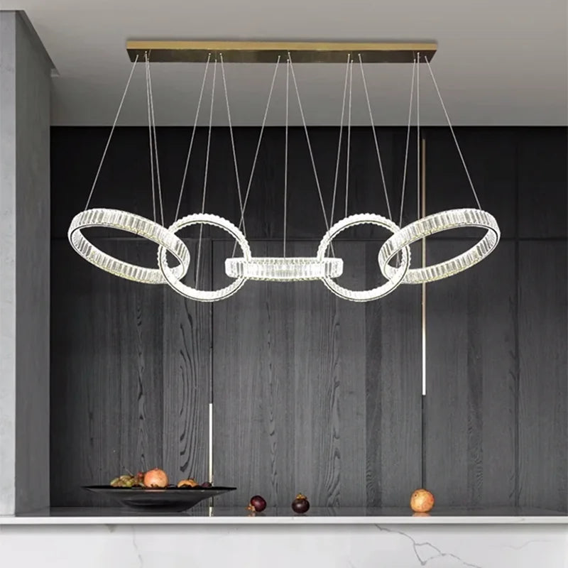 Afralia™ Crystal Chandelier Pendant Light for Living Room Dining Room Ceiling Lighting