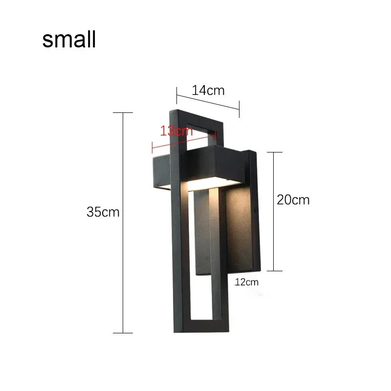 Afralia™ Outdoor LED Wall Light Vintage Black 10W Garden Porch Sconce Street Luminaire