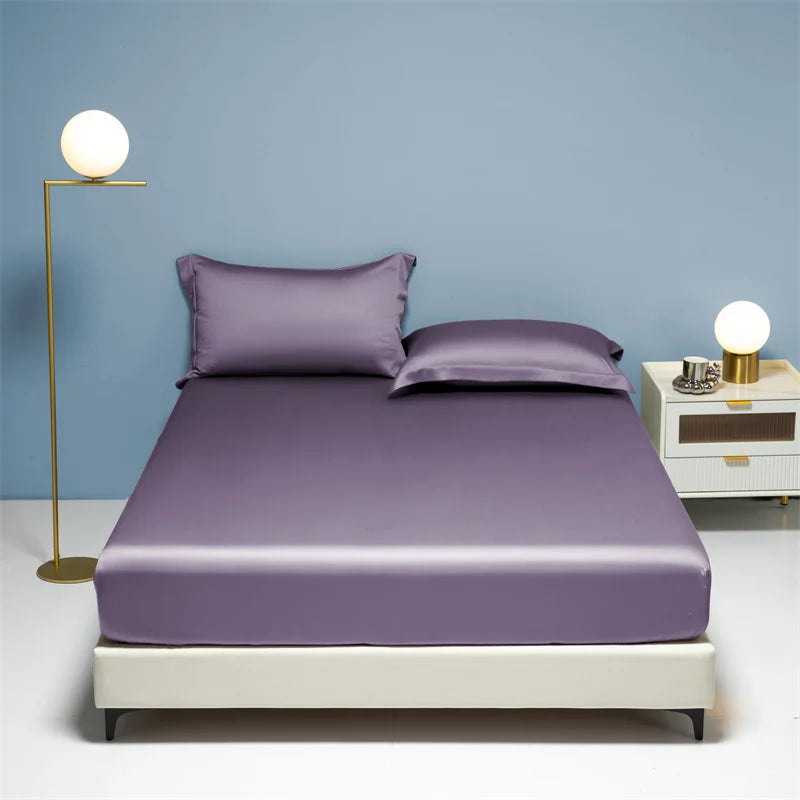 Afralia™ 1000TC Egyptian Cotton 10 Colors Fitted Sheet, King Queen Twin Sizes, Dark Gray