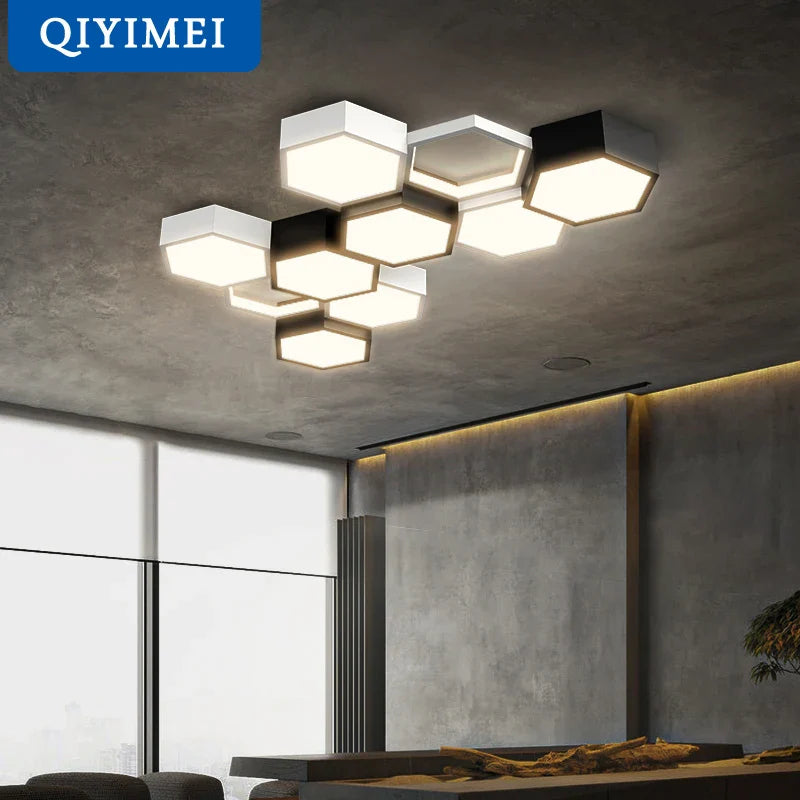 Afralia™ Triangle LED Chandelier Ceiling Lights for Living Room Bedroom Home Décor