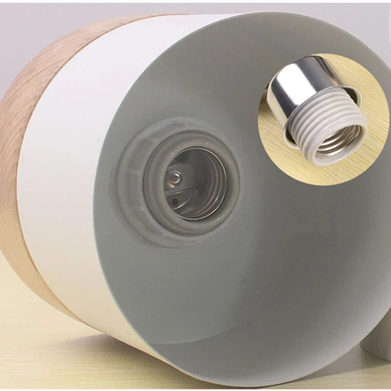 Afralia™ Wood Iron Pendant Lights: Modern Nordic Colorful Minimalist LED Hanging Lamps