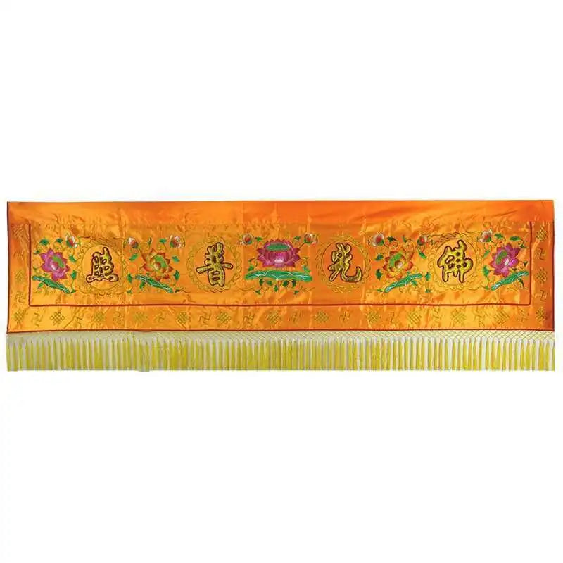 Afralia™ Buddhist Worship Set: Altar Table Dragon Curtain Banner for Home Temple