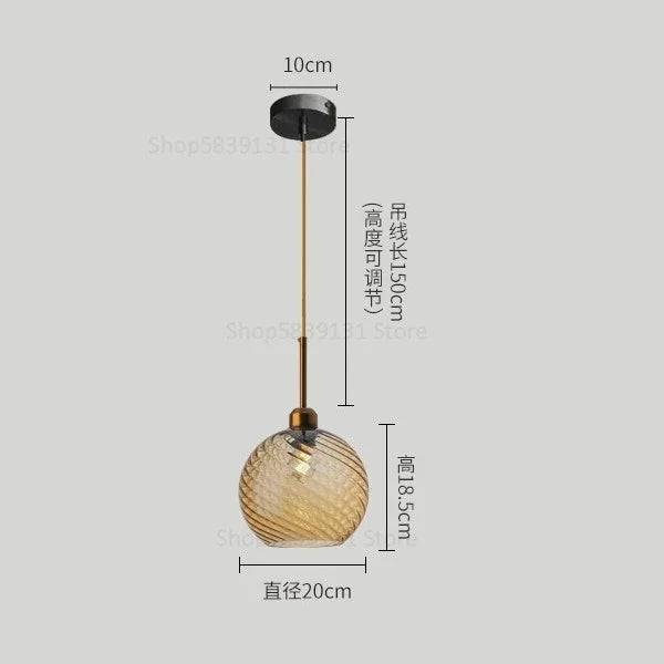 Afralia™ Modern LED Glass Pendant Lights for Home Decor and Ambiance