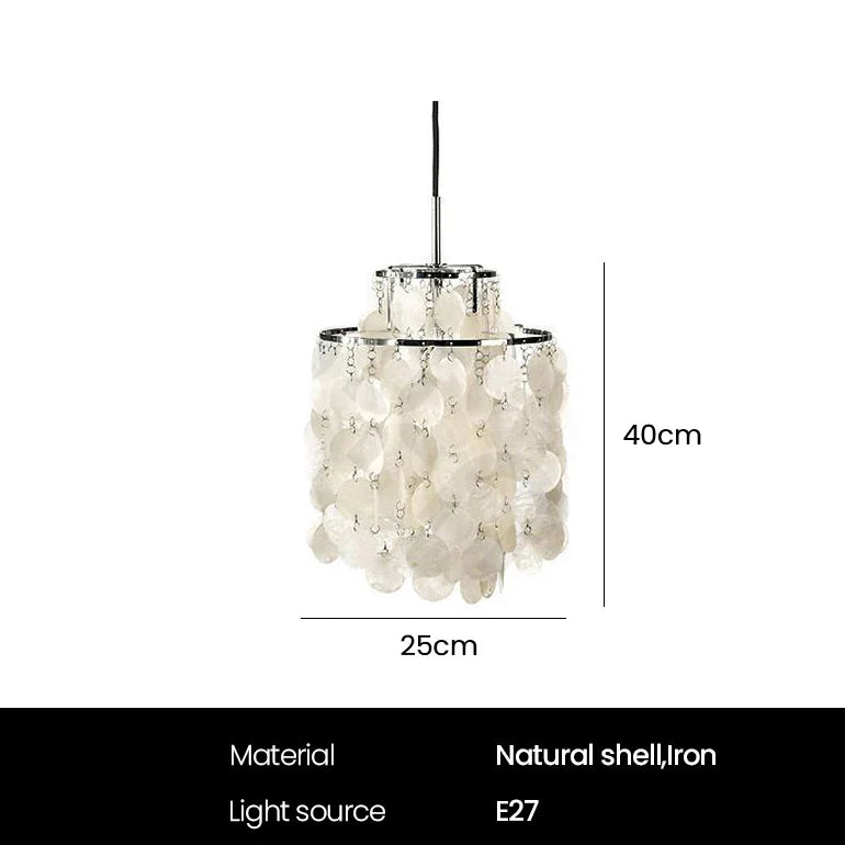 Afralia™ Modern Nordic Conch Chandelier Light Fixture for Bedroom/Living Room Art Decor