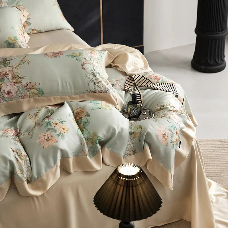 Afralia™ Eucalyptus Fiber Bedding Set: Duvet Cover, Bed Sheet, Fitted Sheet, Pillowcases
