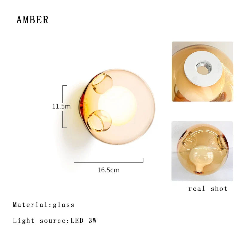 Afralia™ Luxury Glass Ball Wall Lights Home Decor Fashion Lamps