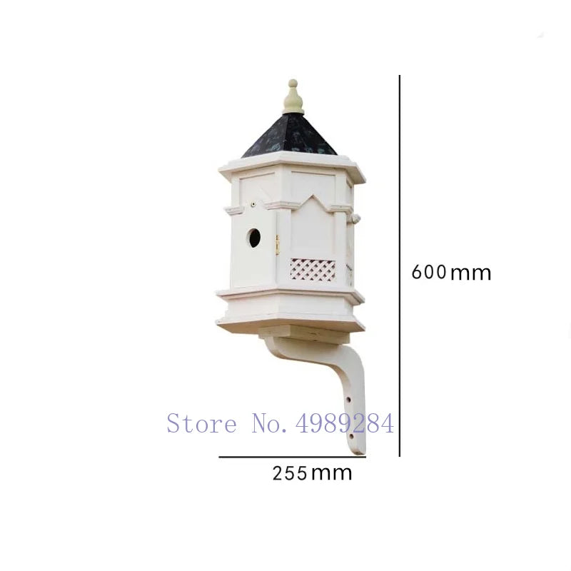 Afralia™ Retro Wooden Birdhouse Hanging Tree Outdoor Garden Decoration Bird Nest