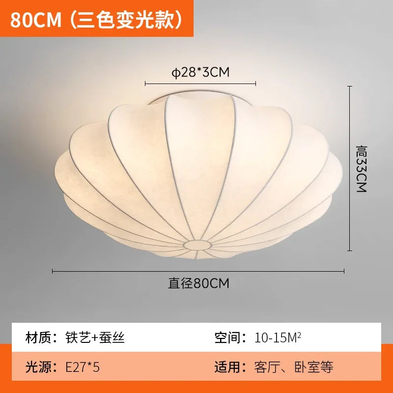 Afralia™ Silk Ceiling Lamp Downlight for Living Dining Bedroom
