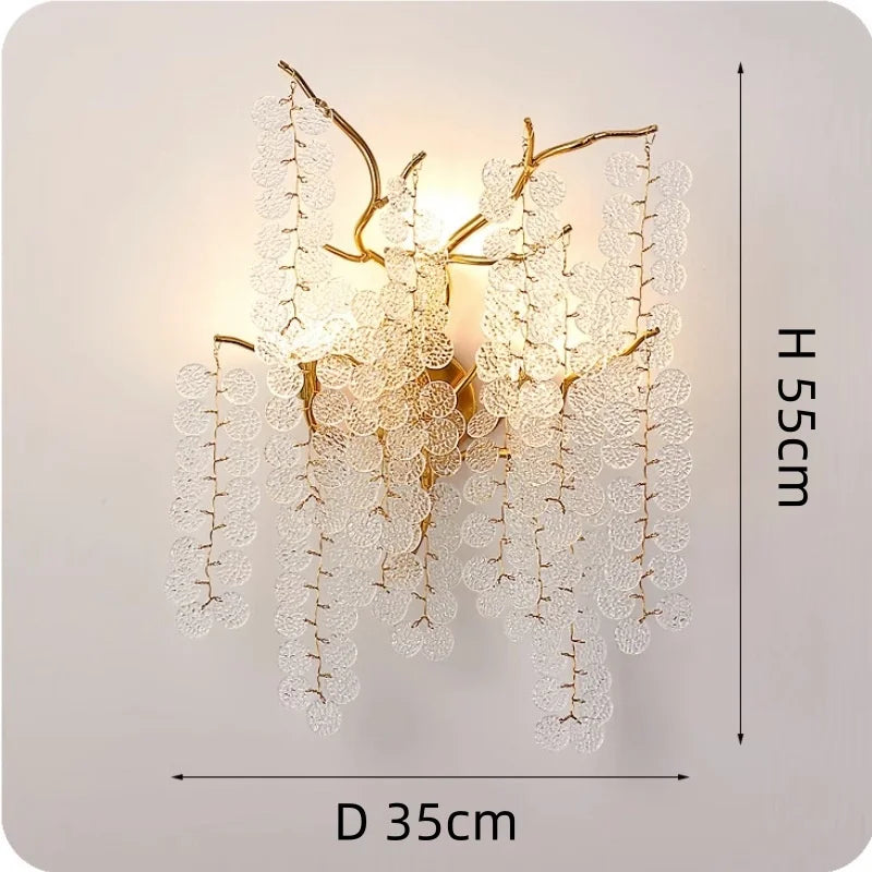 Afralia™ Gold Crystal Chandelier Pendant Light for Kitchen Island Living Room