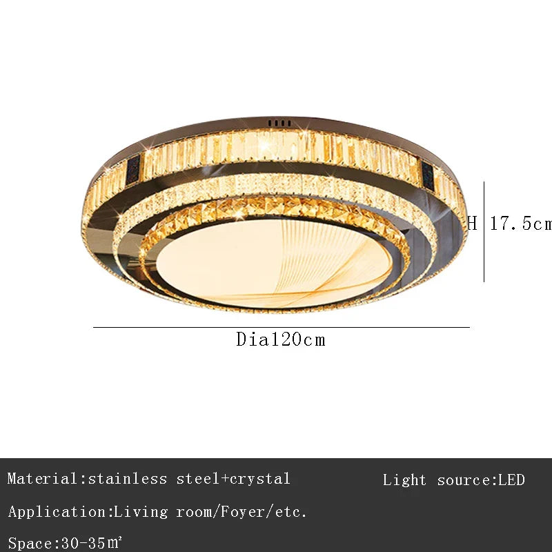 Afralia™ Gold Crystal LED Chandelier: Modern Luxury Ceiling Lighting for Living Room, Bedroom & Bathroom