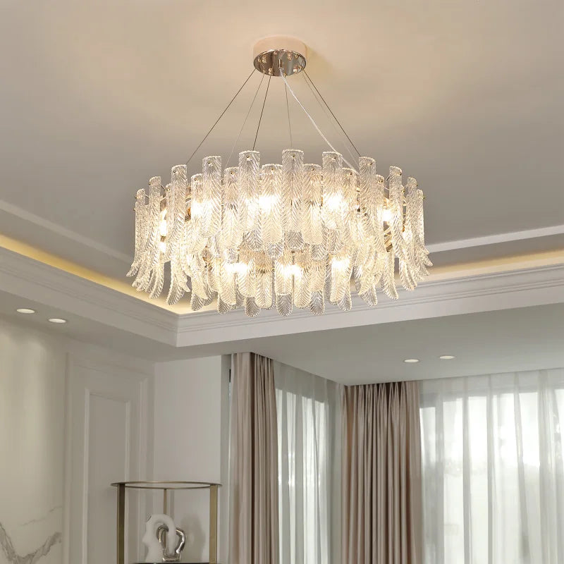 Afralia™ Crystal LED Ceiling Lamp for Modern Living Room with Warm Light and Eye Protection