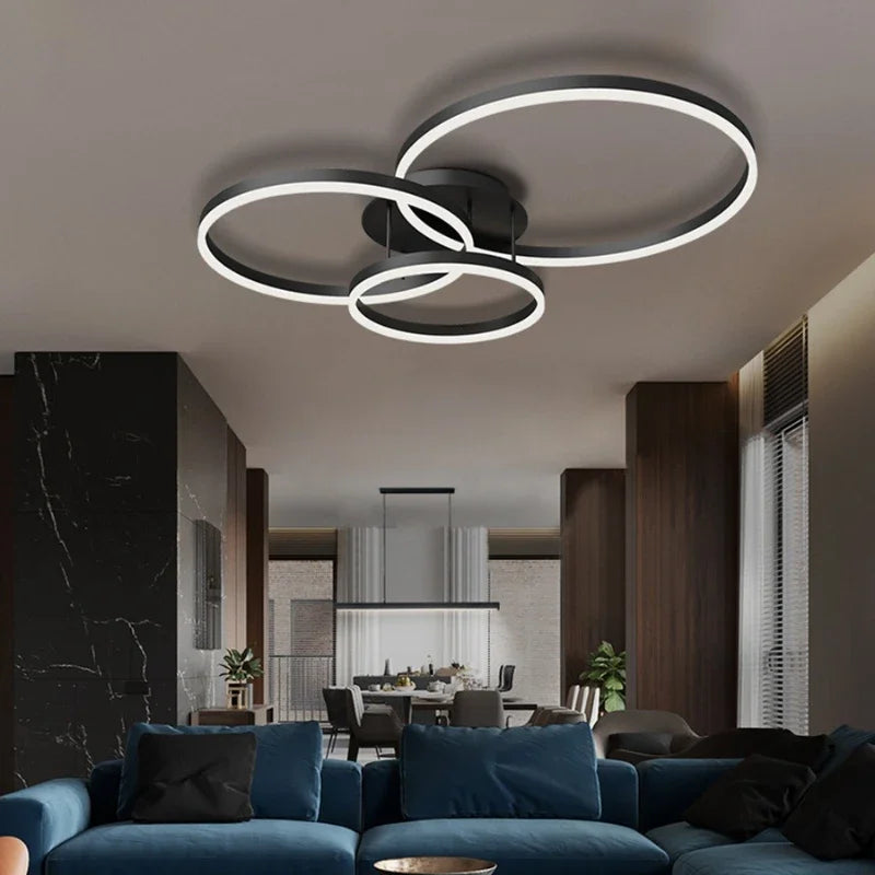 Afralia™ LED Chandelier Modern Style Ceiling Lamp Bedroom Dining Room Light