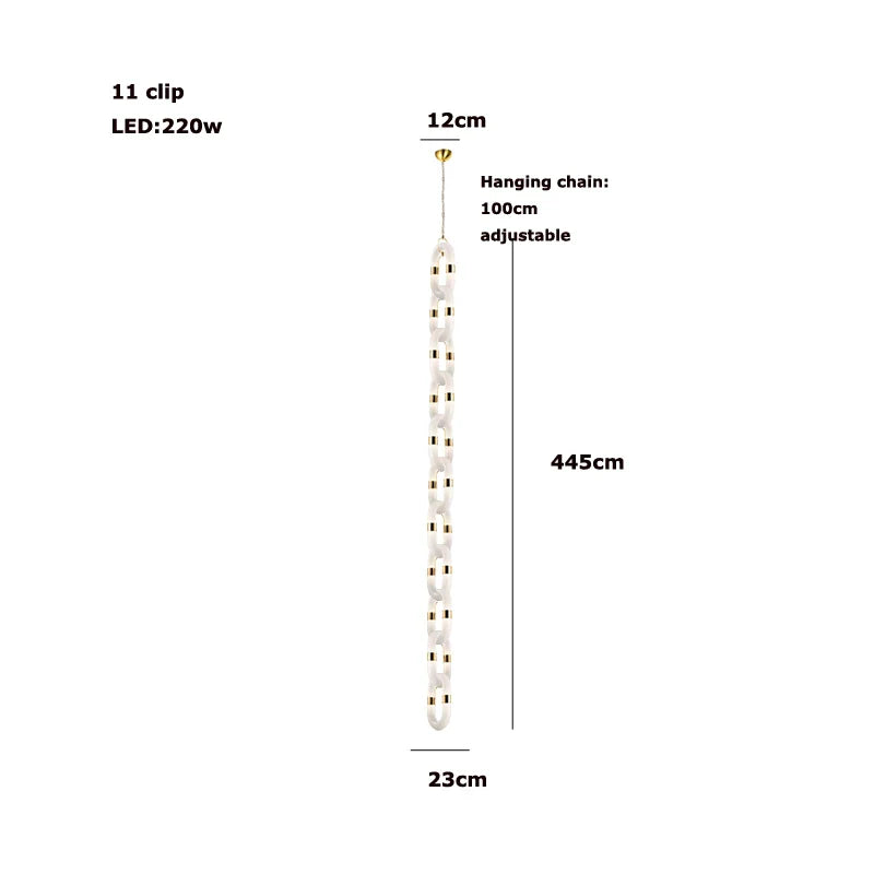 Afralia™ Gold High Ceiling LED Pendant for Trendy Decor in Living Room Villas