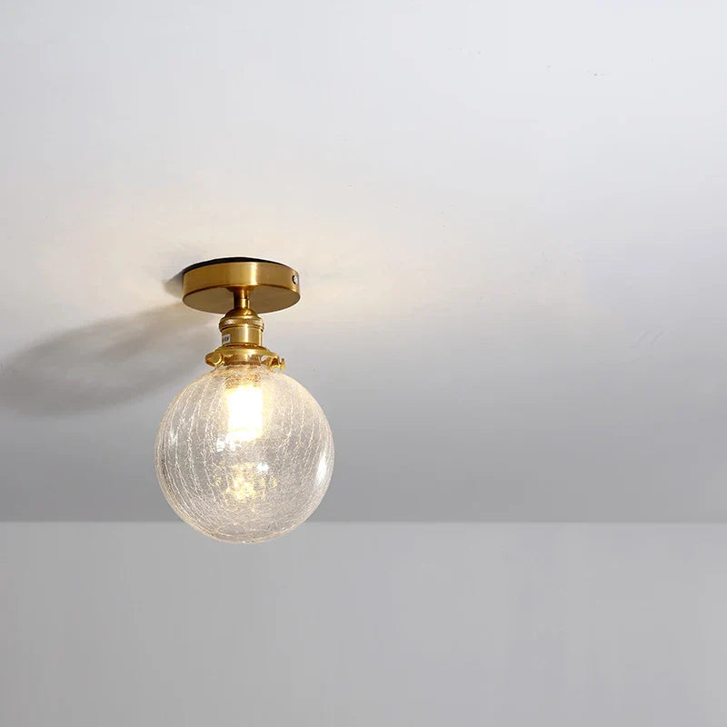 Afralia™ Copper Glass LED Ceiling Light: Nordic Modern Living Room Home Lighting