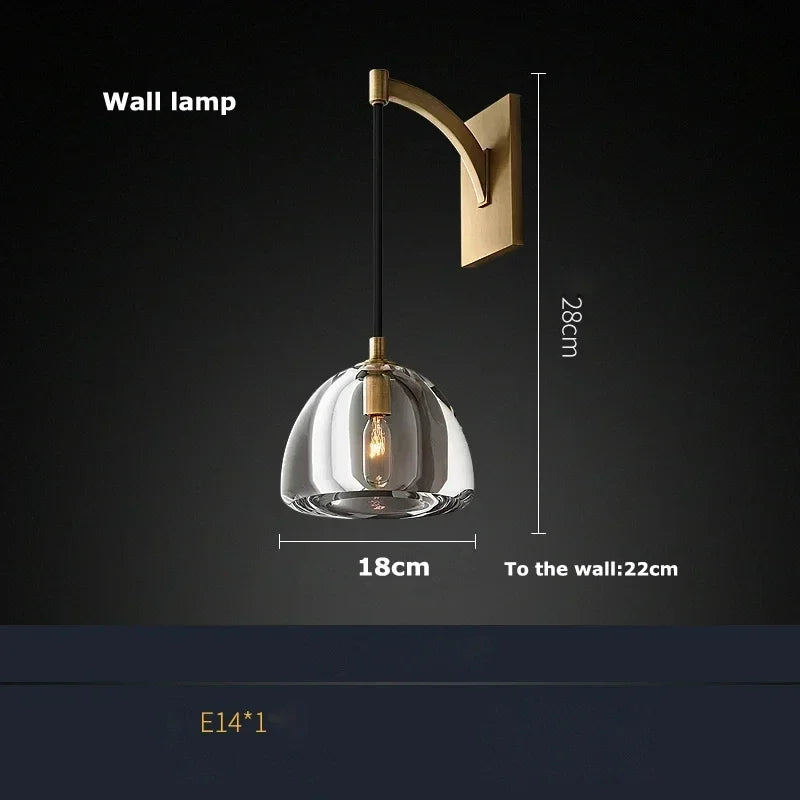 Afralia™ Black Brass Retro Crystal Copper LED Ceiling Pendant for Home Lighting