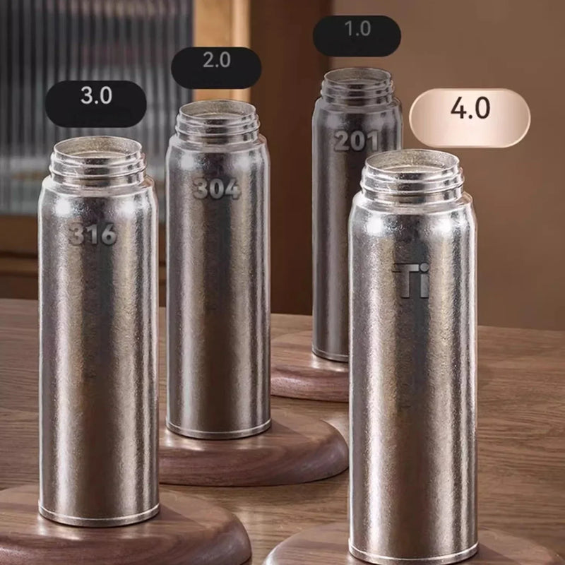 Afralia™ Titanium Vacuum Thermos Bottle Gift Set: High-grade Portable Hot Cup