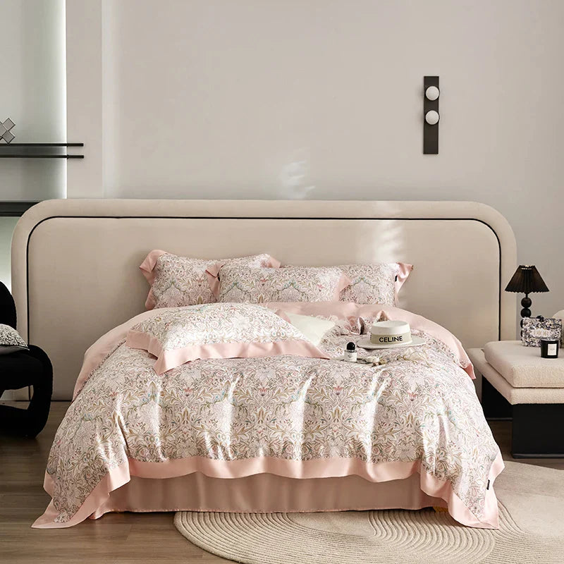 Afralia™ Eucalyptus Fiber Bedding Set: Duvet Cover, Bed Sheet, Fitted Sheet, Pillowcases