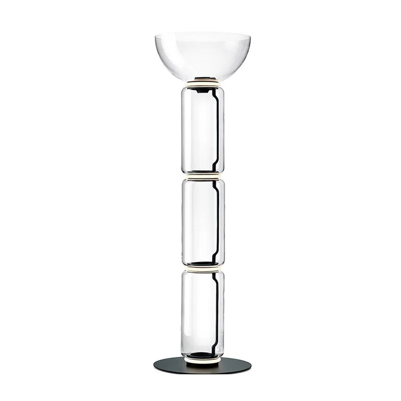 Afralia™ Clear Glass Tube Table Lamp, Modern Light Luxury Adjustable Tunnel Design
