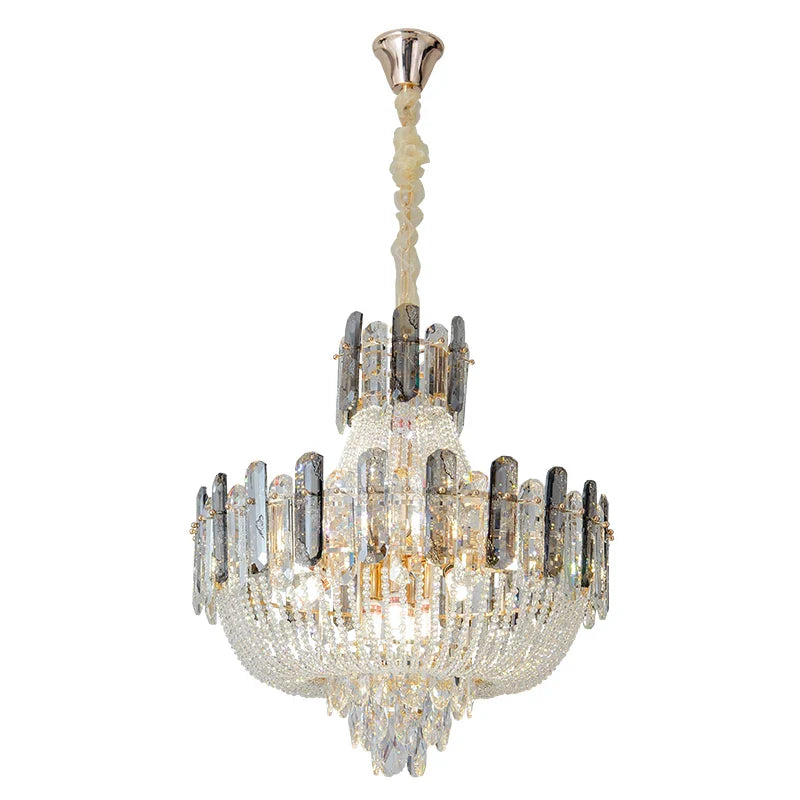Afralia™ French Bead Chain Crystal Chandelier for Luxury Spaces