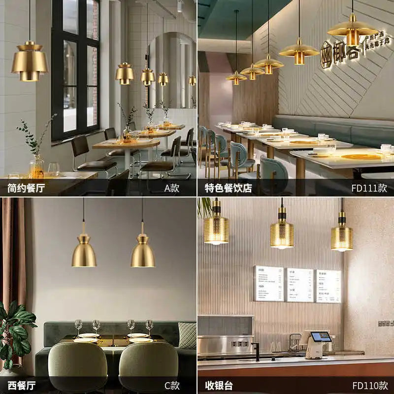 Afralia™ Gold Nordic Chandelier for Kitchen Bedroom Living Room Study Loft Aisle